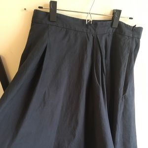 COPY - Navy Brooks Brothers skirt with layered front